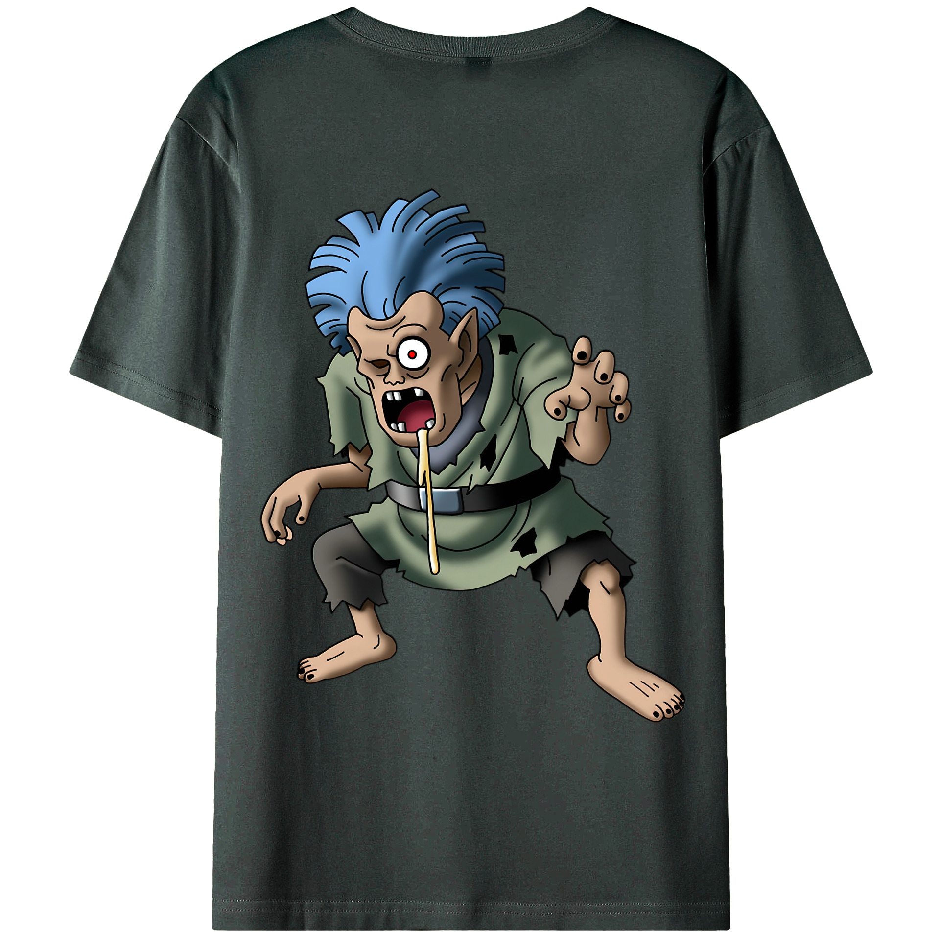 （画像用） ドラゴンクエスト Doragon Kuesuto Dragon Quest 綿100％ メンズ半袖Tシャツ（バックプリント） 通気性